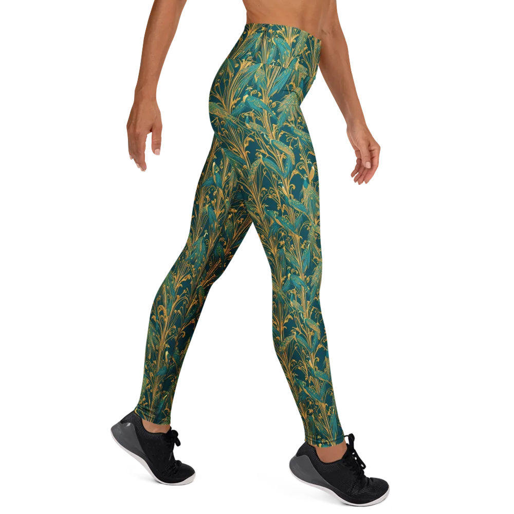 Gilded Peacock on Yoga Leggings — Right