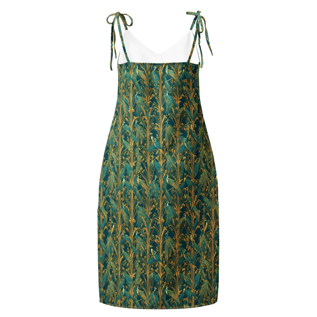 Gilded Peacock on Slip Dress — Back