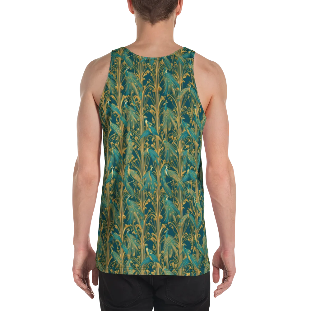 Gilded Peacock on Men's Tank Top — Back