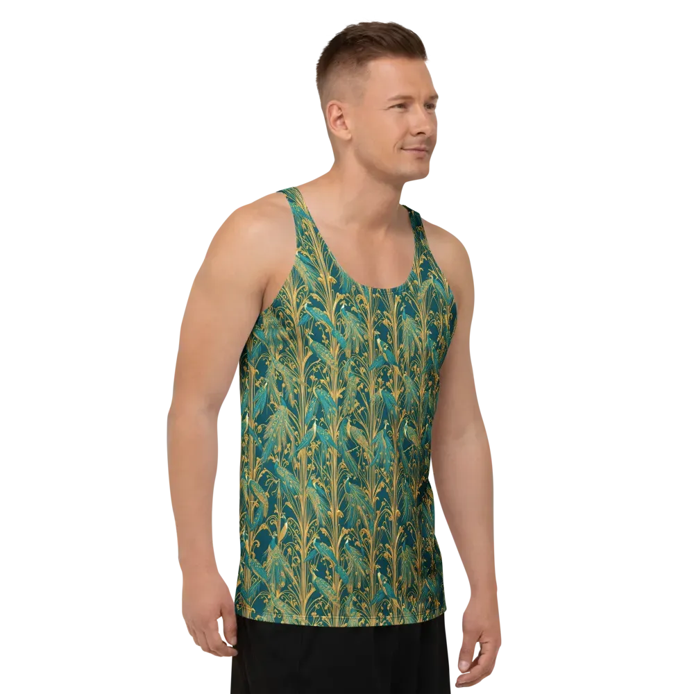Gilded Peacock on Men's Tank Top — Right Front