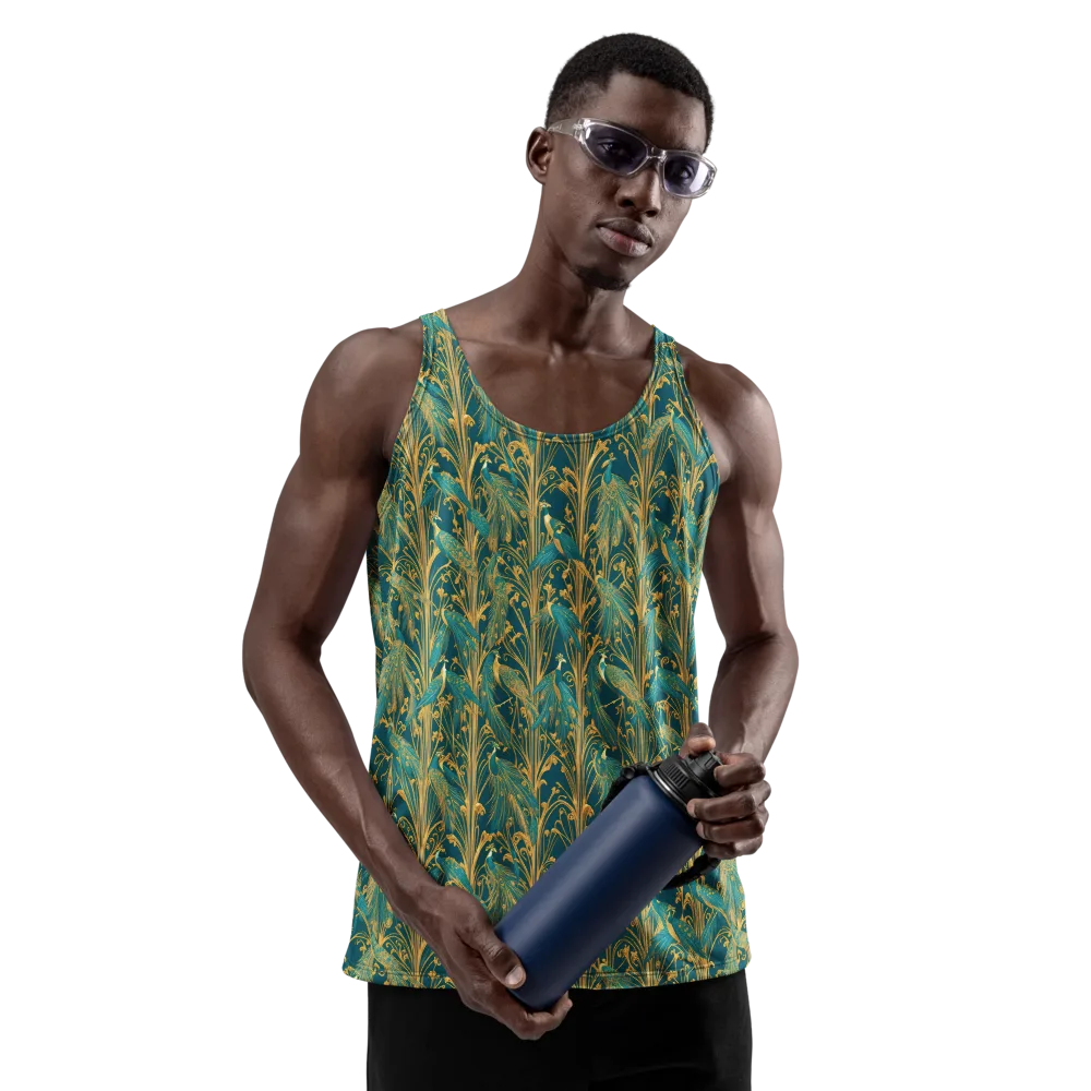 Gilded Peacock on Men's Tank Top — Front