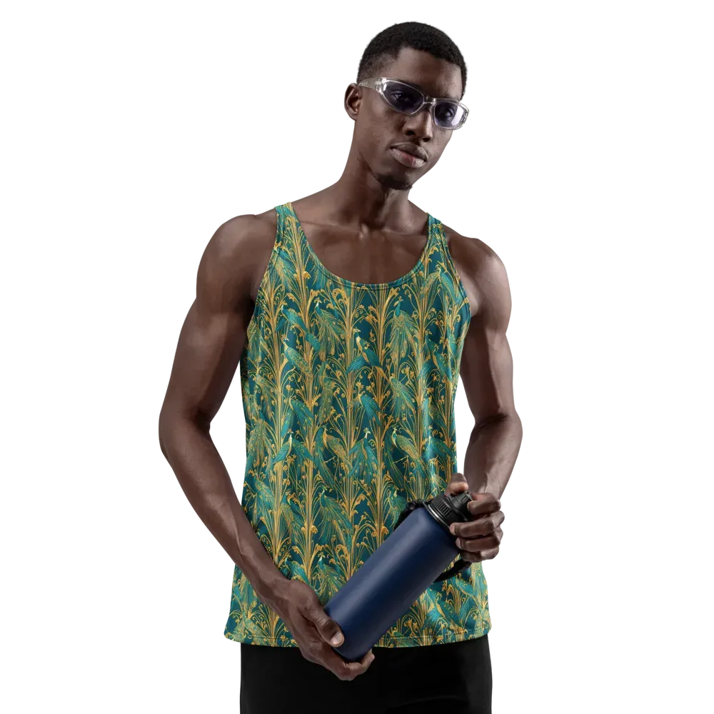 Gilded Peacock on Men's Tank Top — Front