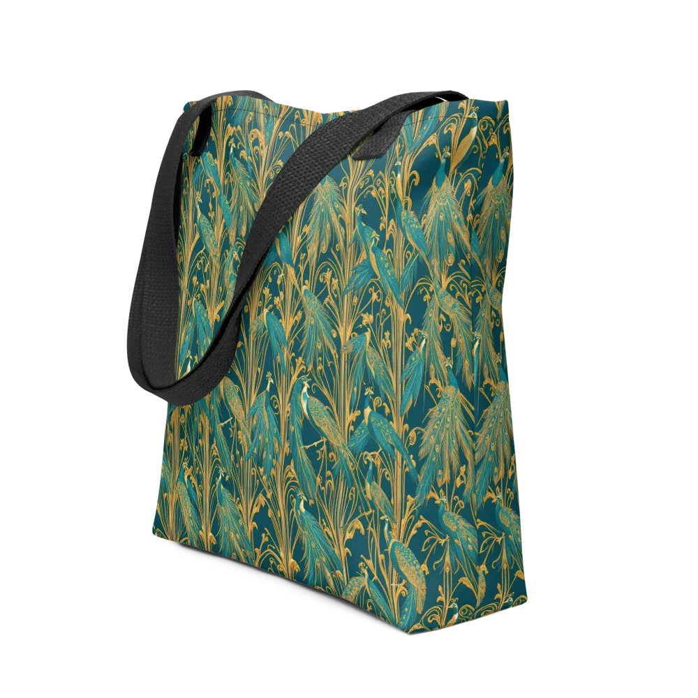 Gilded Peacock on Tote Bag — Front
