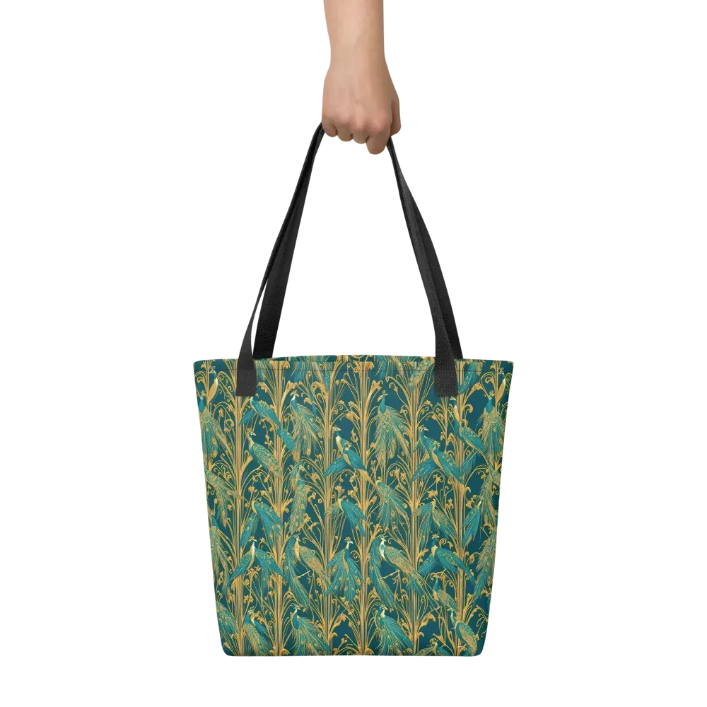 Gilded Peacock on Tote Bag — Front
