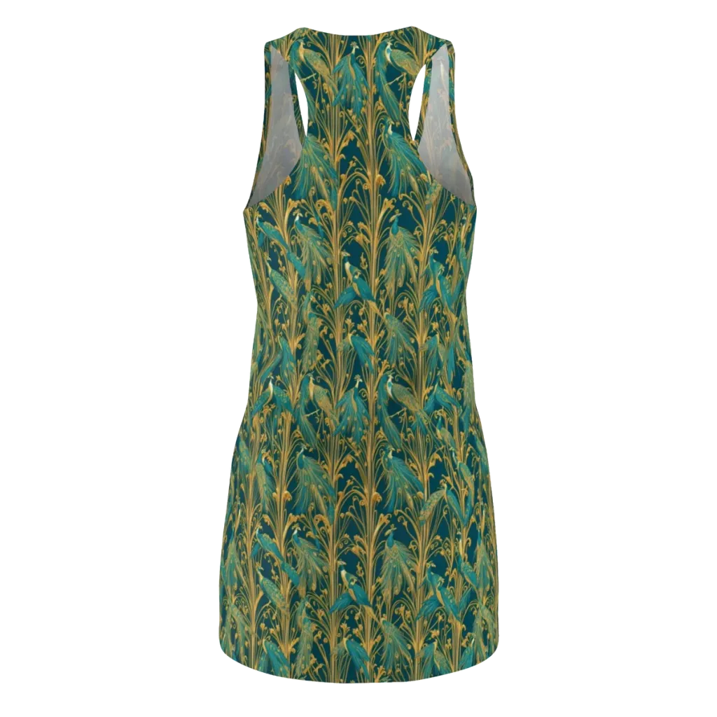 Gilded Peacock on Racerback Dress — Back