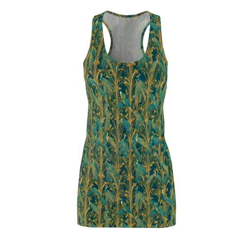 Gilded Peacock on a Racerback Dress