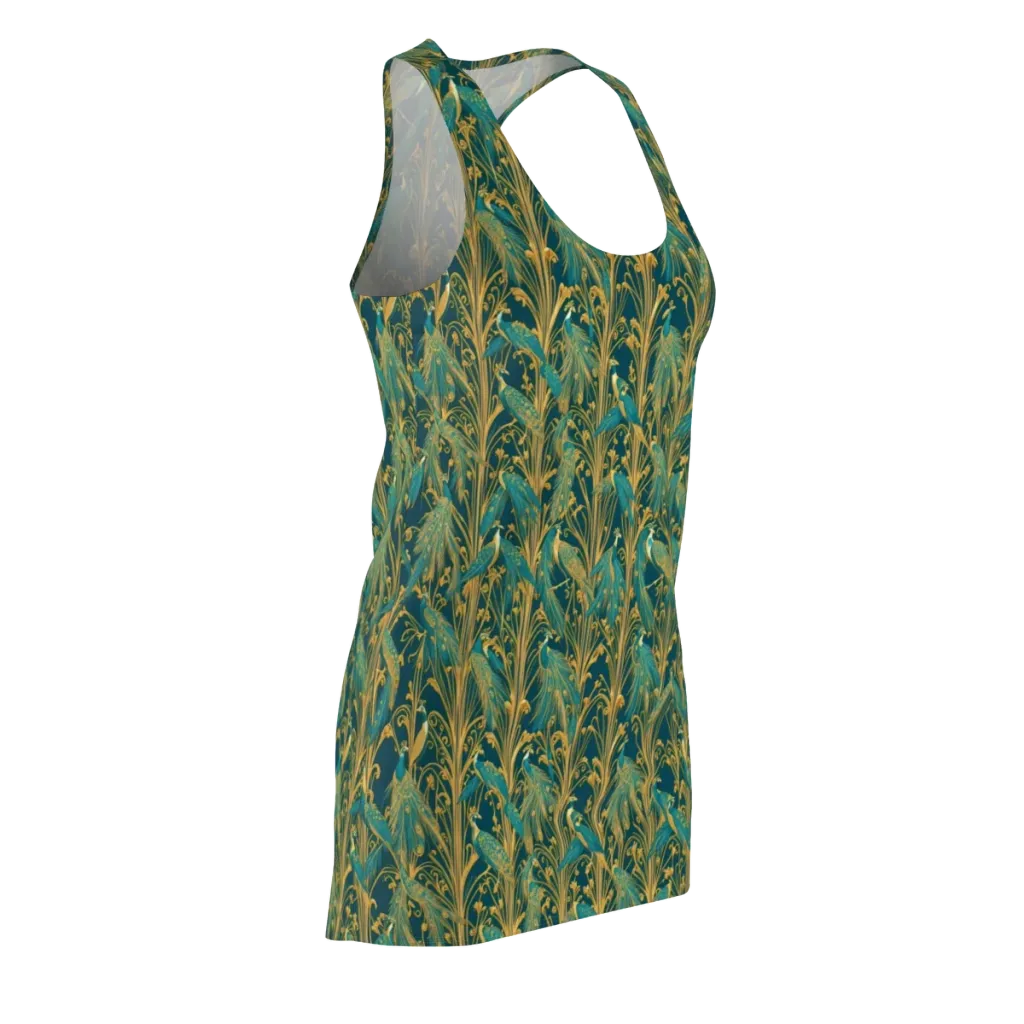 Gilded Peacock on Racerback Dress — Front Side