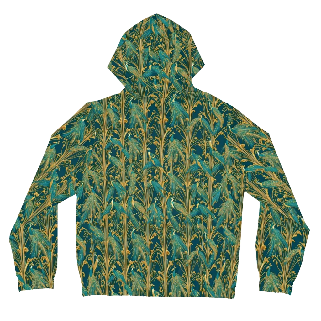 Gilded Peacock on Women's Full-Zip Hoodie — Back