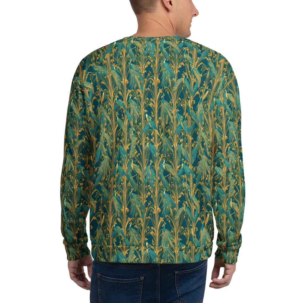 Gilded Peacock on Sweatshirt — Back