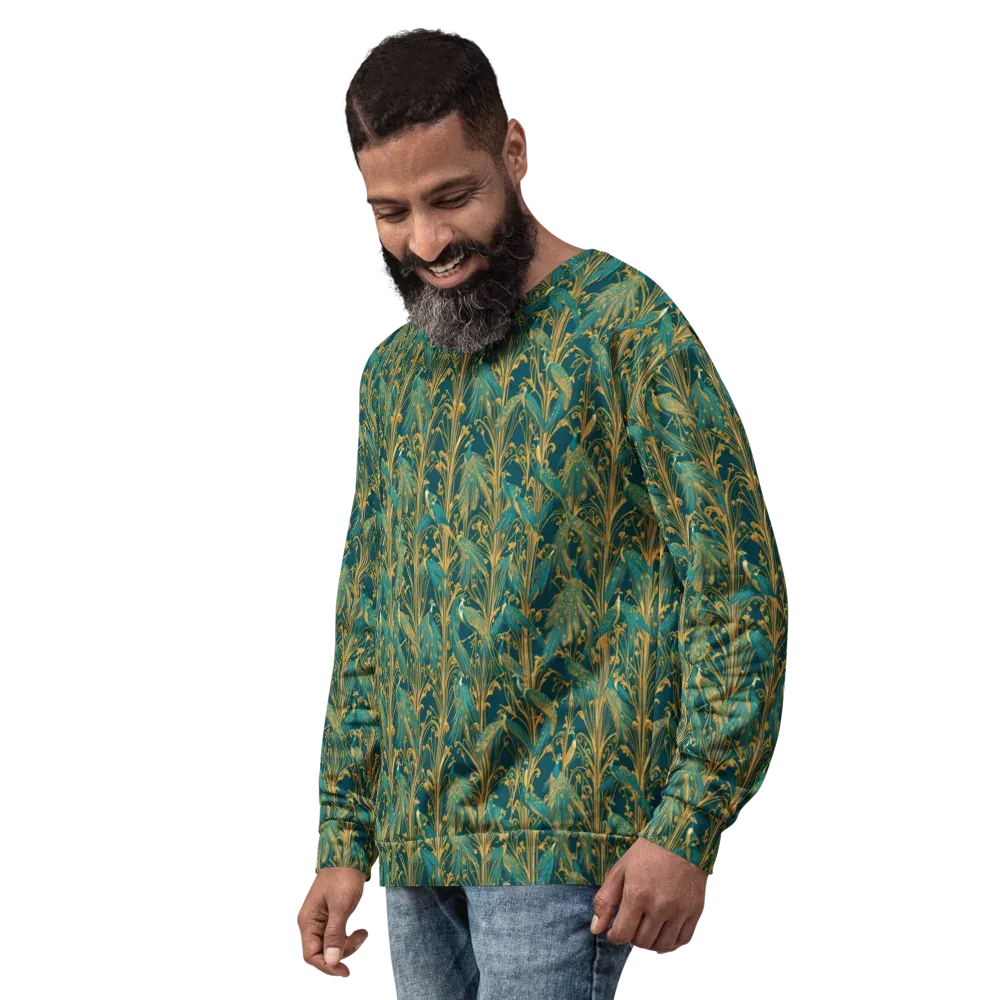 Gilded Peacock on Sweatshirt — Left Front