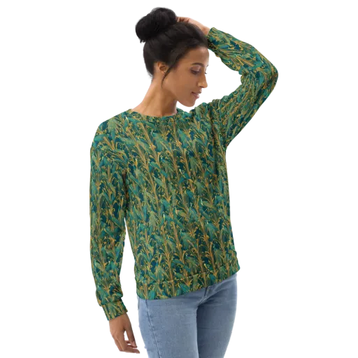 Gilded Peacock on a Sweatshirt
