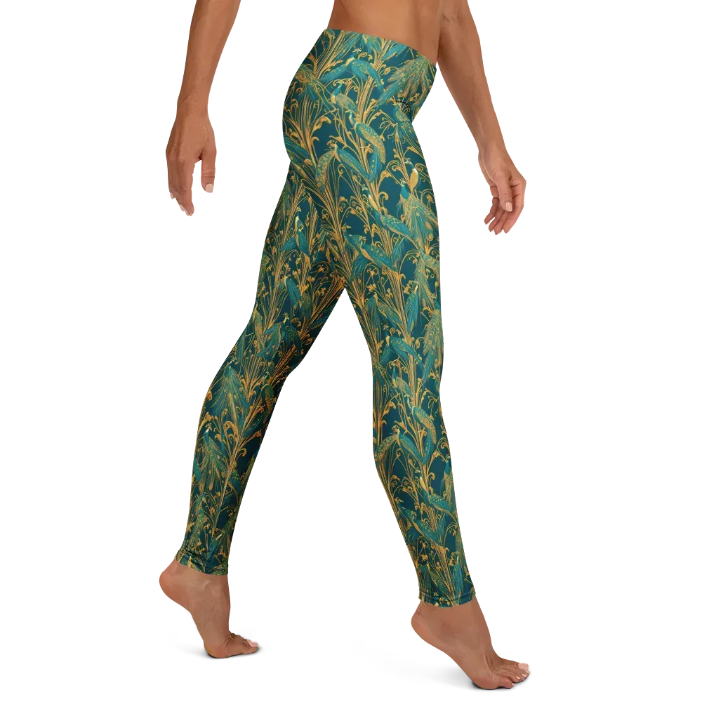 Gilded Peacock on Leggings — Right