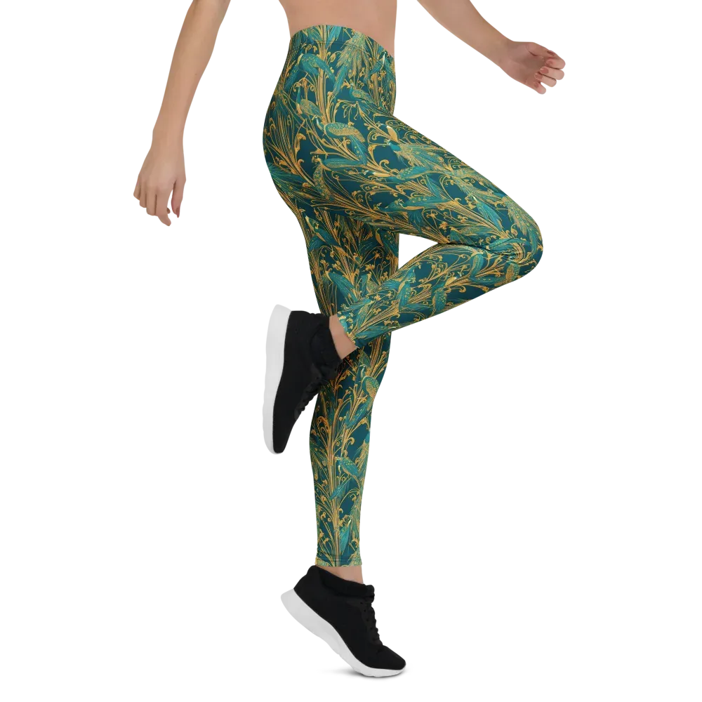 Gilded Peacock on Leggings — Right