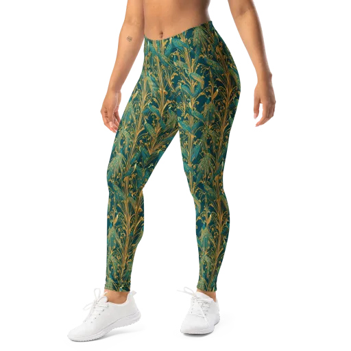 Gilded Peacock on a Leggings