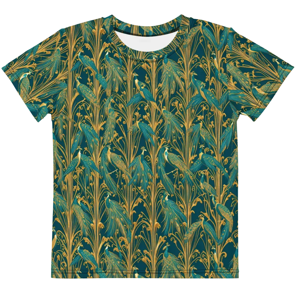 Gilded Peacock on Kids Crew Neck T-Shirt — Front