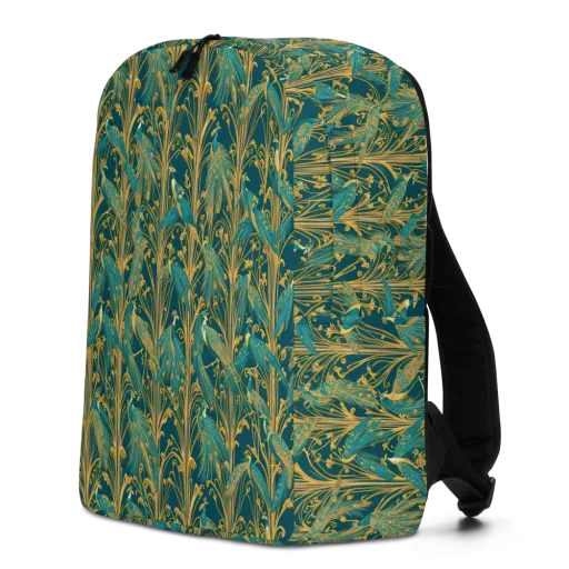 Gilded Peacock on a Minimalist Backpack