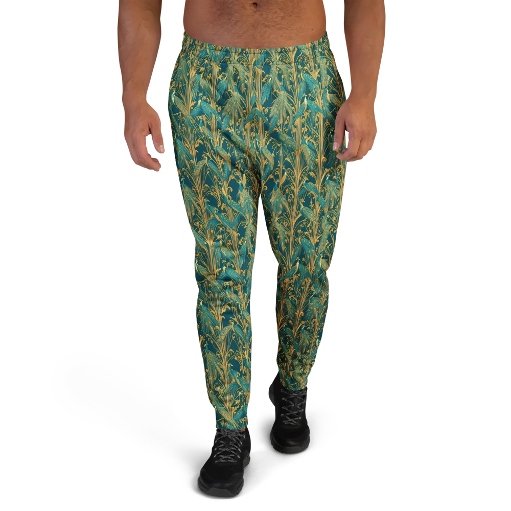 Gilded Peacock on Men's Joggers — Front