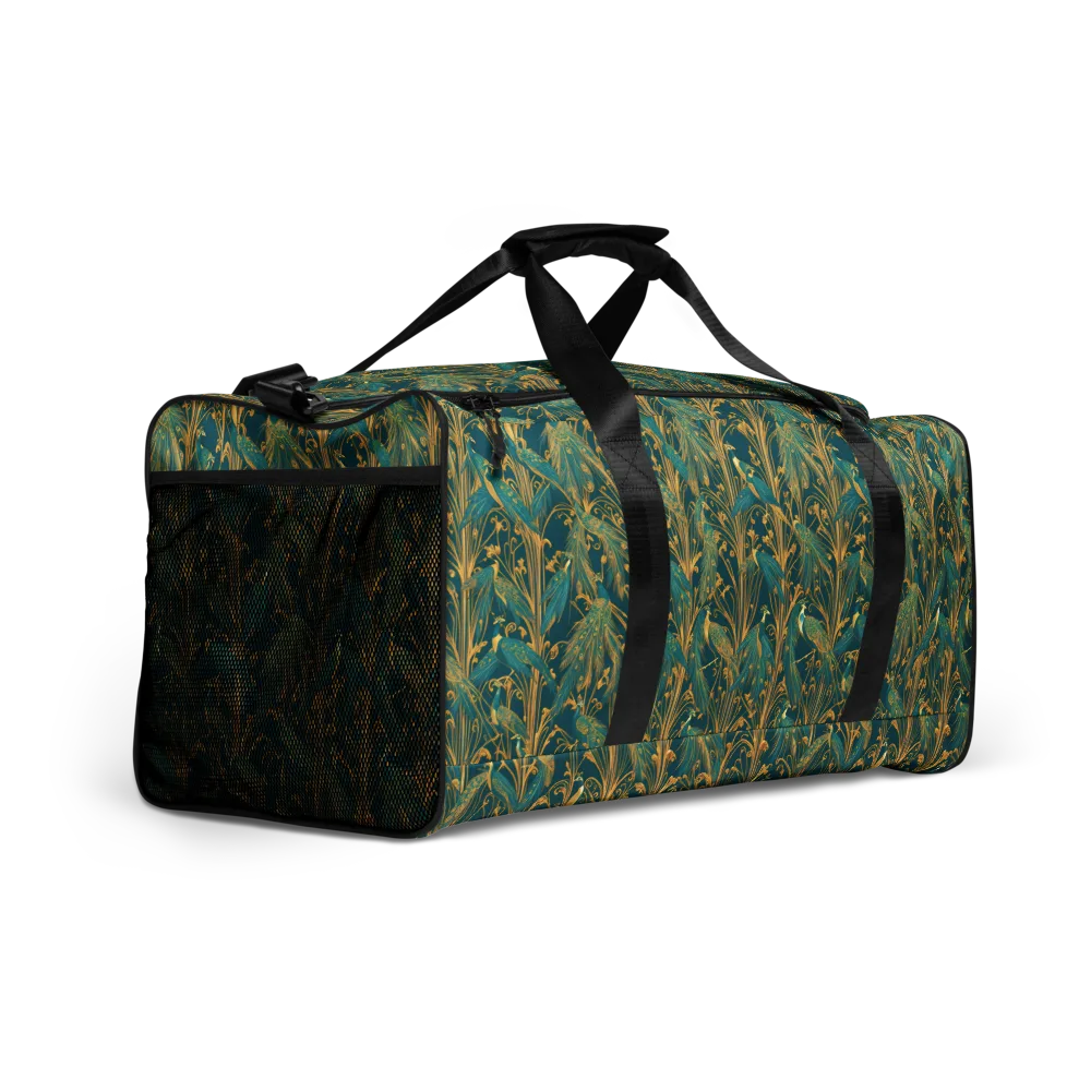 Gilded Peacock on Duffle Bag — Right Front