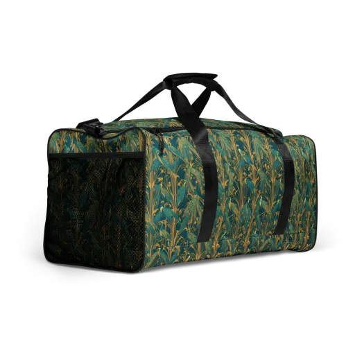 Gilded Peacock on a Duffle Bag