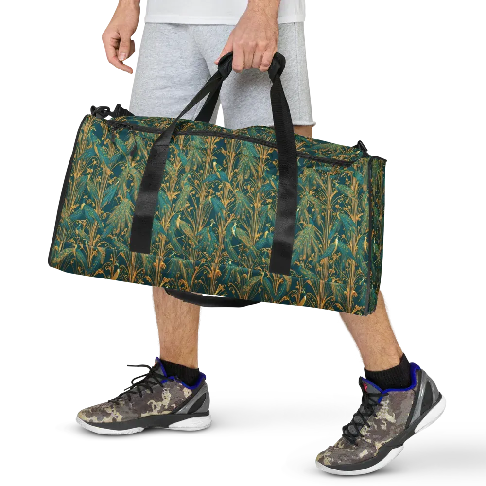 Gilded Peacock on Duffle Bag — Front