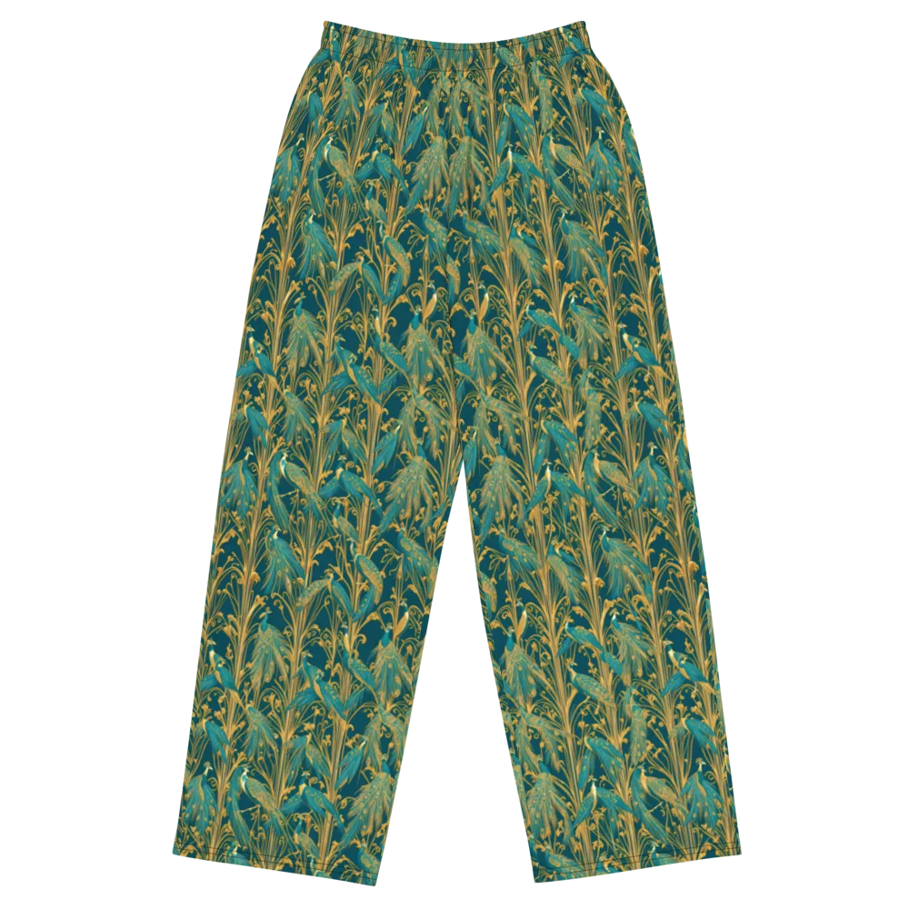Gilded Peacock on Wide-Leg Pants — Front