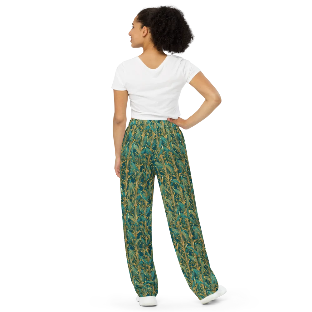 Gilded Peacock on Wide-Leg Pants — Back