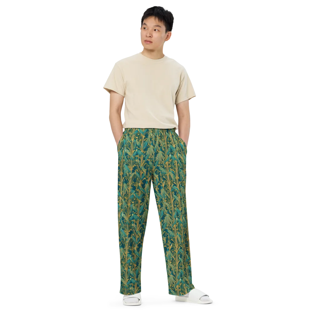 Gilded Peacock on Wide-Leg Pants — Front