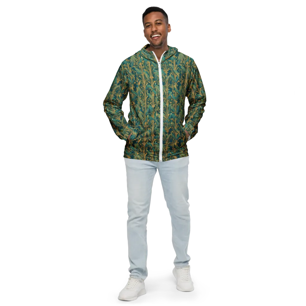 Gilded Peacock on Men's Windbreaker — Front