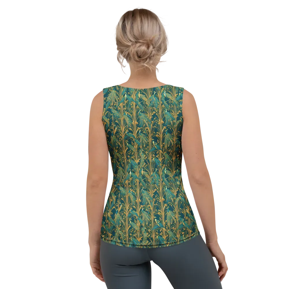 Gilded Peacock on Women's Tank Top — Back