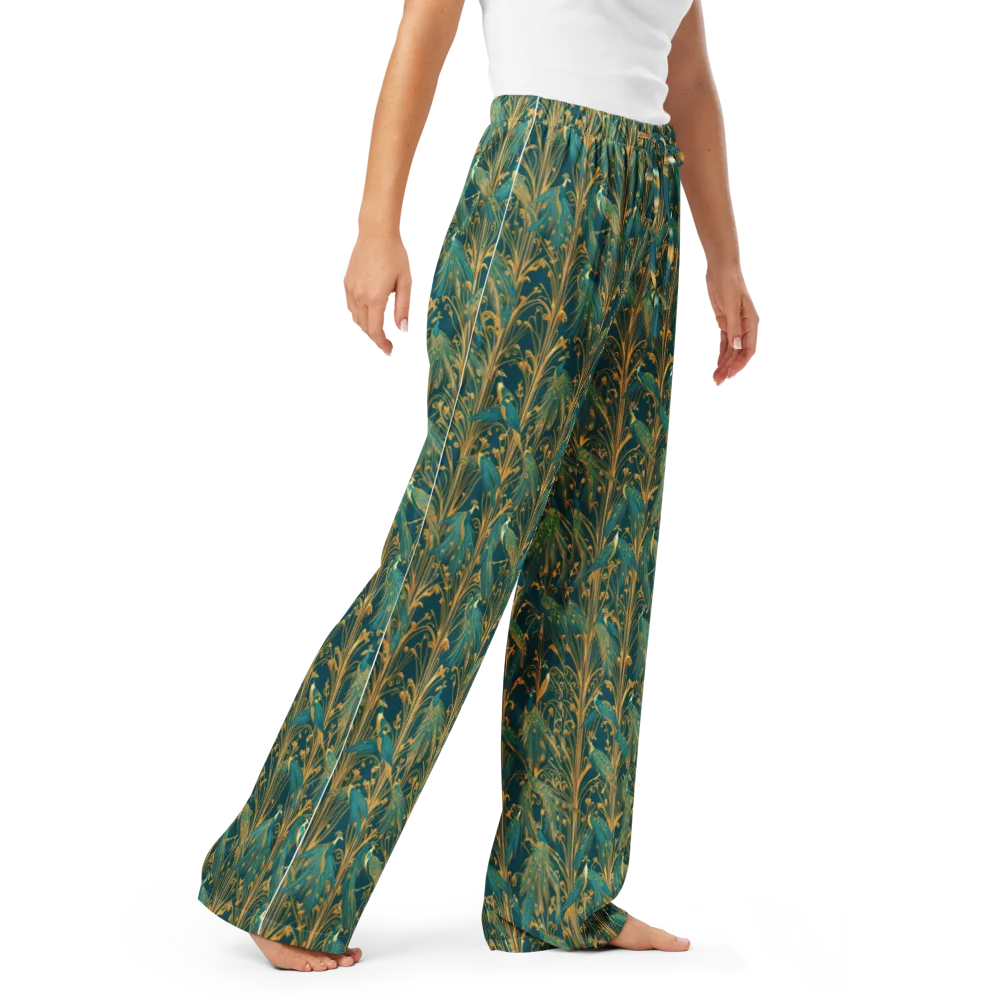 Gilded Peacock on Women's Pajama Pants — Right Front