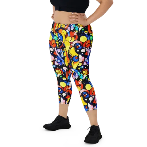 Supernova Symphony on a Capri Leggings
