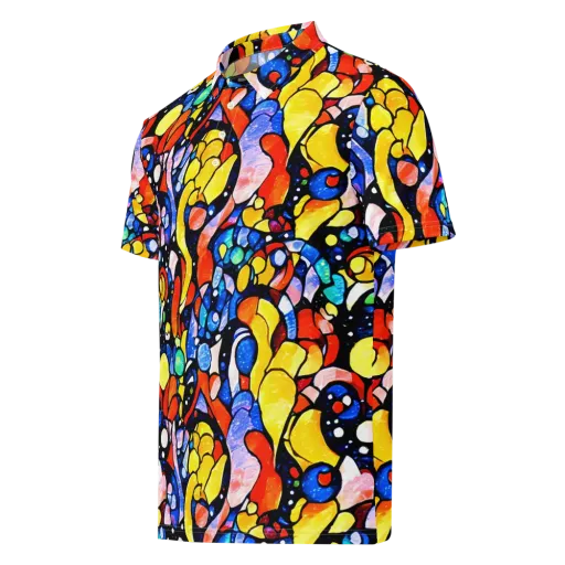 Supernova Symphony on a Men's Slim Fit Polo Shirt