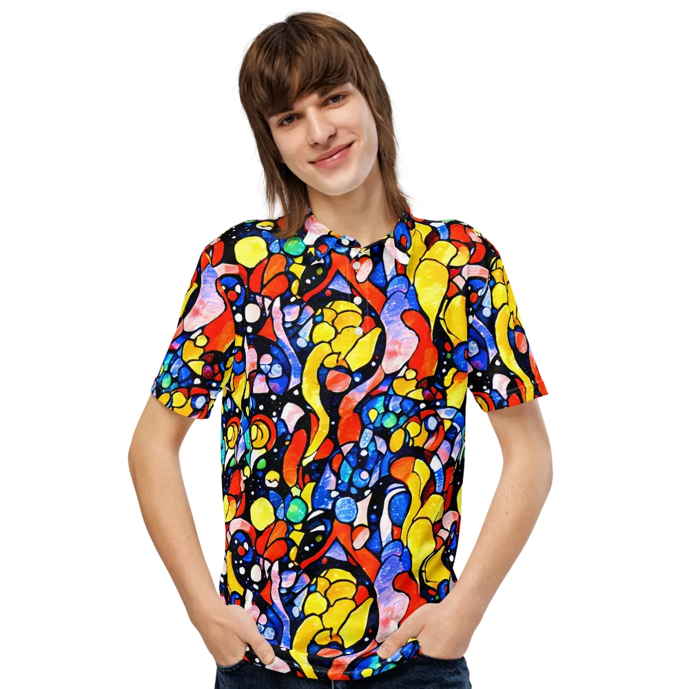 Supernova Symphony on Men's Slim Fit Polo Shirt — Front