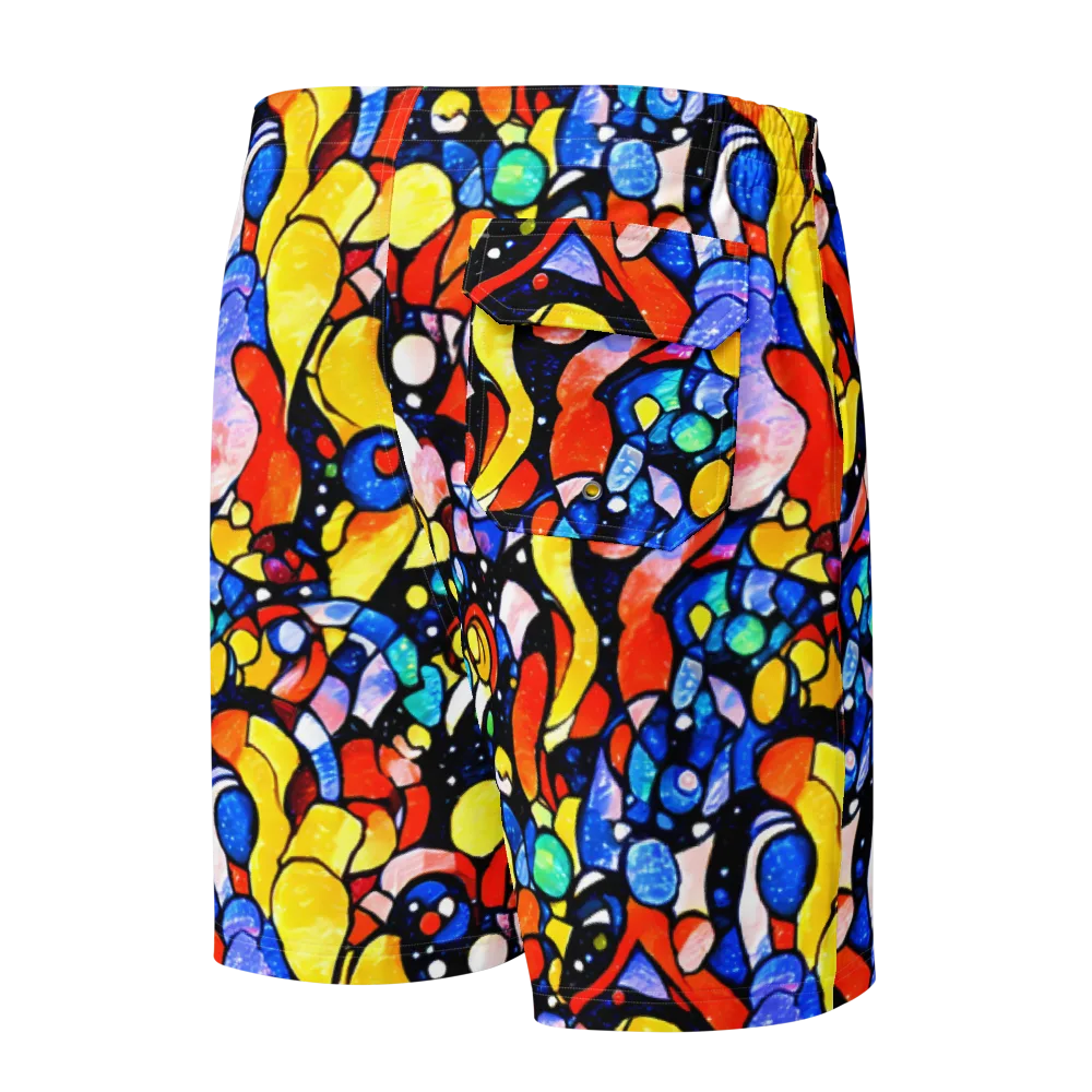 Supernova Symphony on Men's Board Shorts — Back