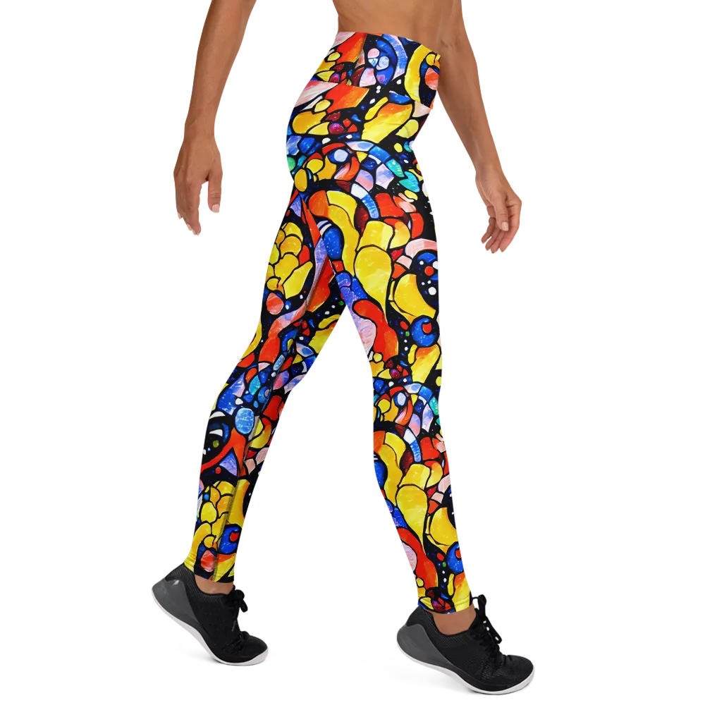 Supernova Symphony on Yoga Leggings — Right