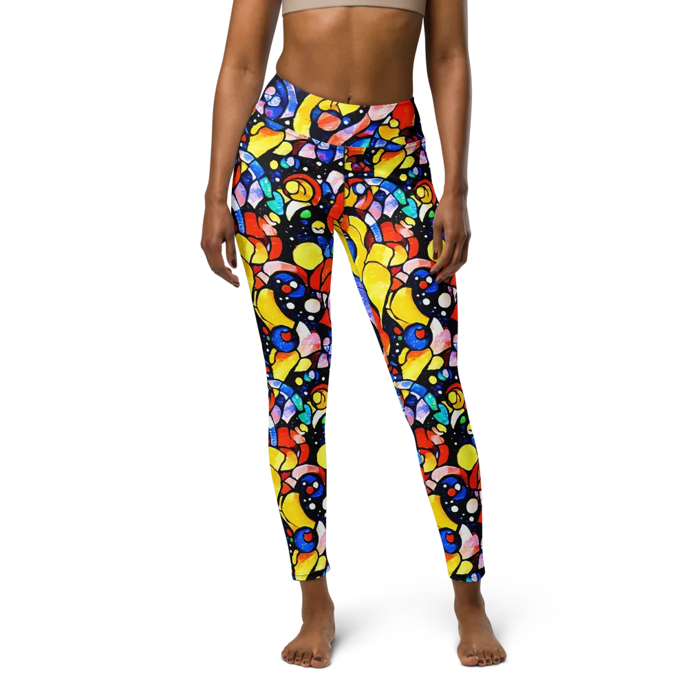 Supernova Symphony on Yoga Leggings — Front