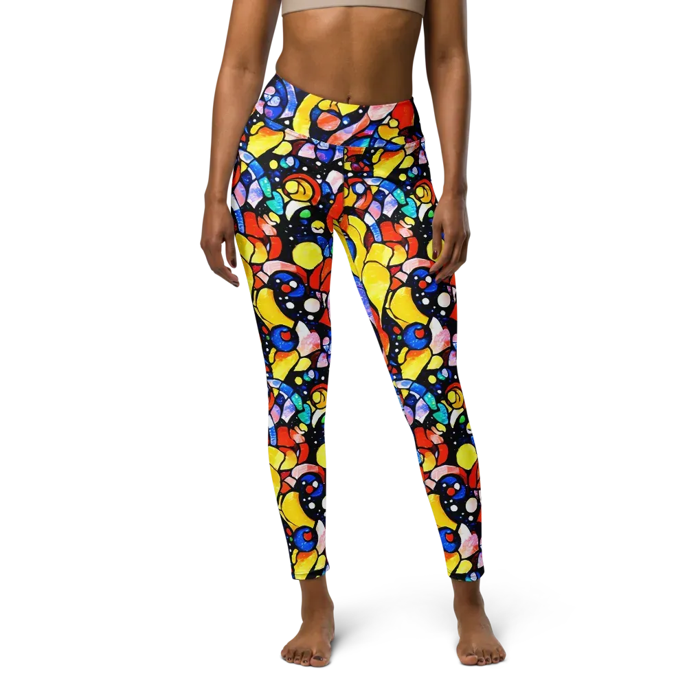 Supernova Symphony on Yoga Leggings — Front