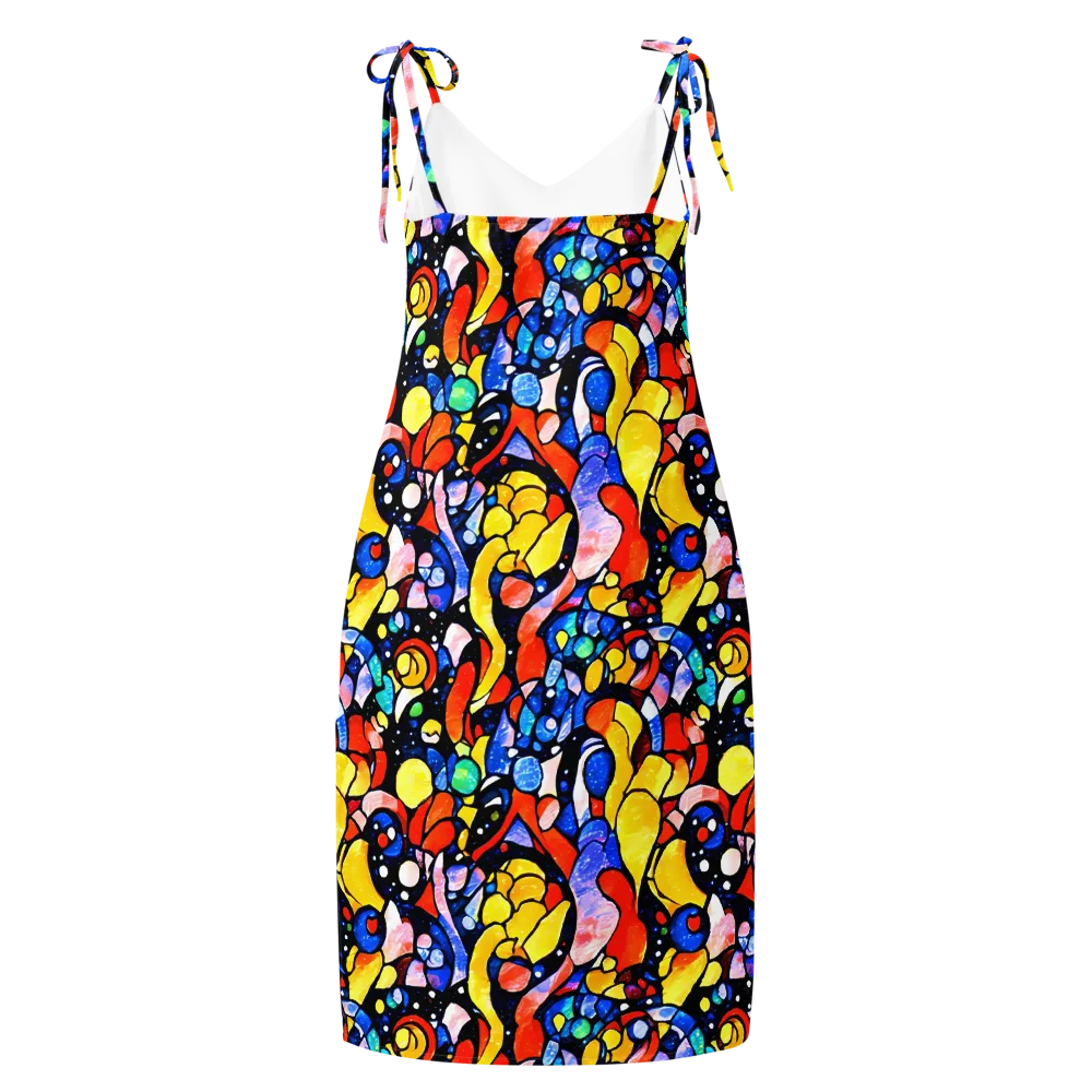 Supernova Symphony on Slip Dress — Back