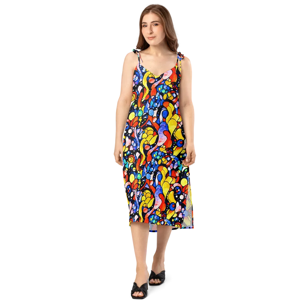 Supernova Symphony on Slip Dress — Front