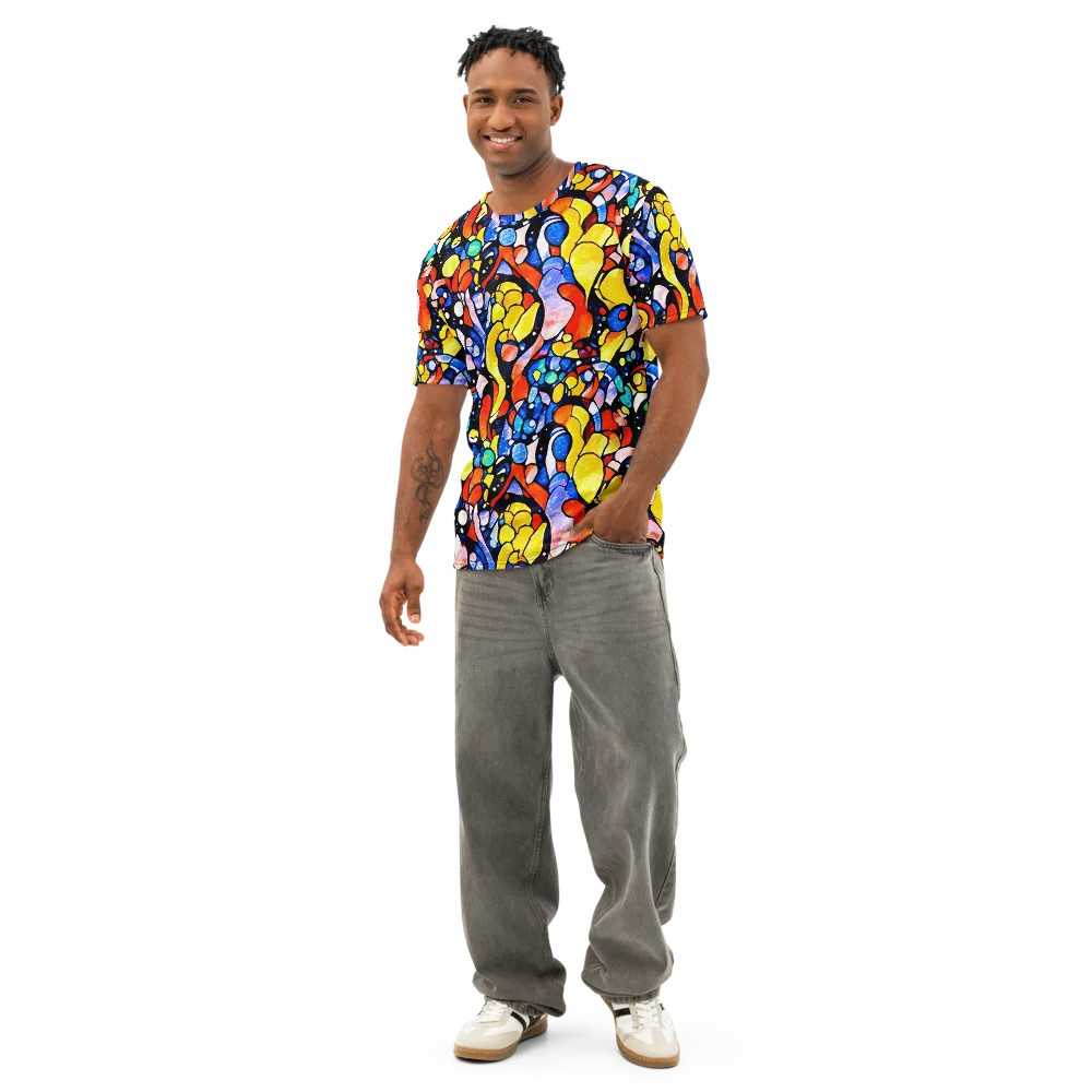 Supernova Symphony on Men's Cotton Crew Neck T-Shirt — Front