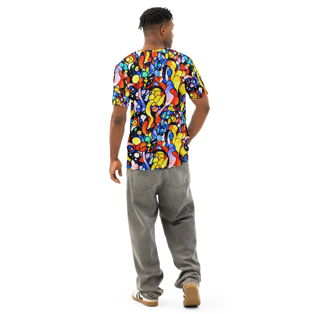 Supernova Symphony on Men's Cotton Crew Neck T-Shirt — Back