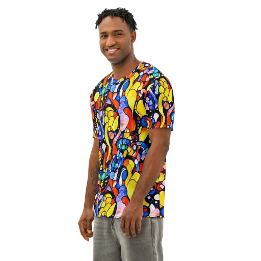 Supernova Symphony on a Men's Cotton Crew Neck T-Shirt