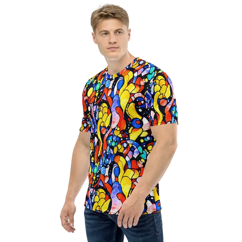 Supernova Symphony on Men's Crew Neck T-Shirt — Left