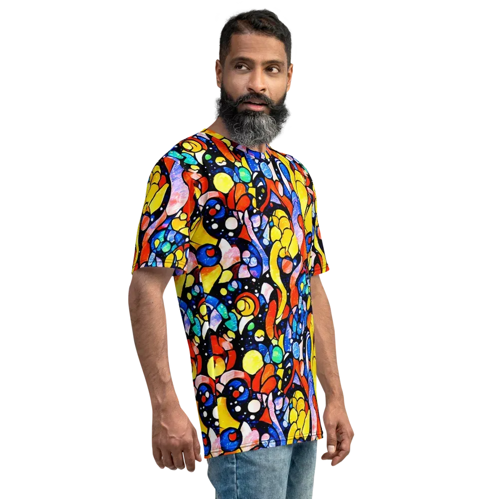 Supernova Symphony on Men's Crew Neck T-Shirt — Right