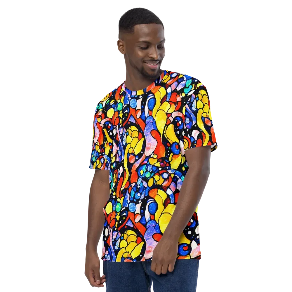 Supernova Symphony on Men's Crew Neck T-Shirt — Left