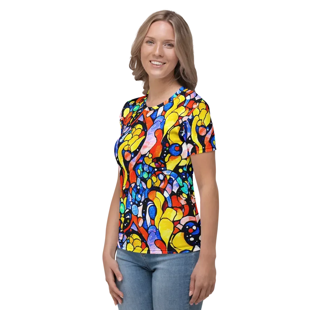 Supernova Symphony on Women's Crew Neck T-Shirt — Left