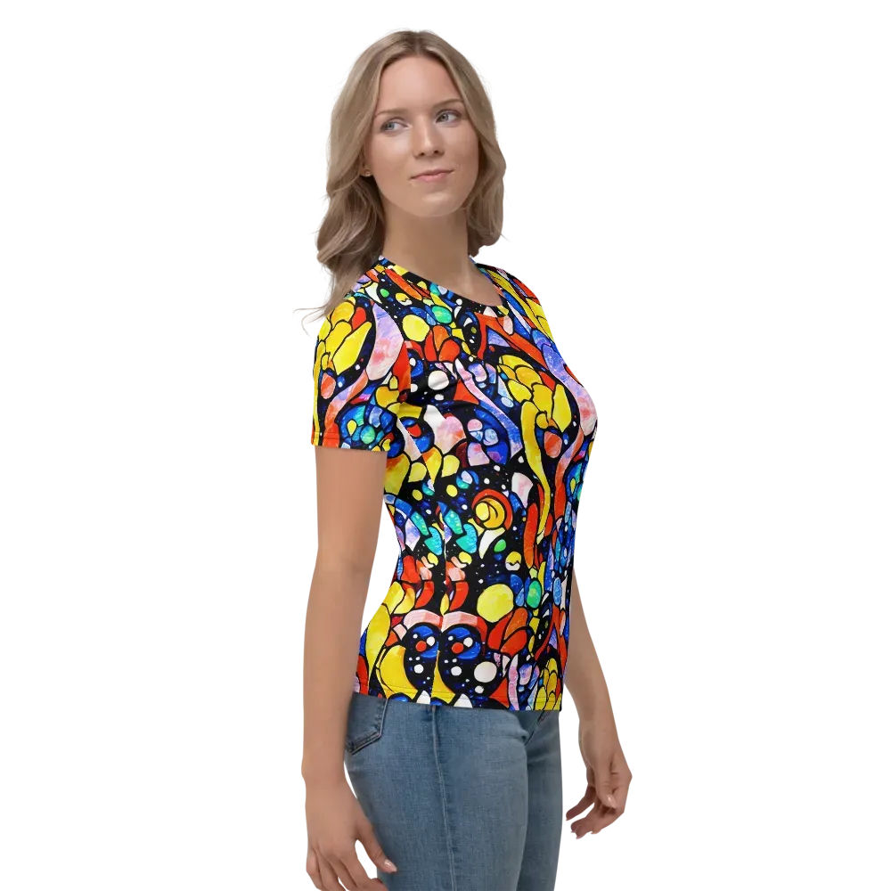 Supernova Symphony on Women's Crew Neck T-Shirt — Right