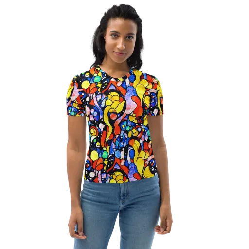 Supernova Symphony on a Women's Crew Neck T-Shirt