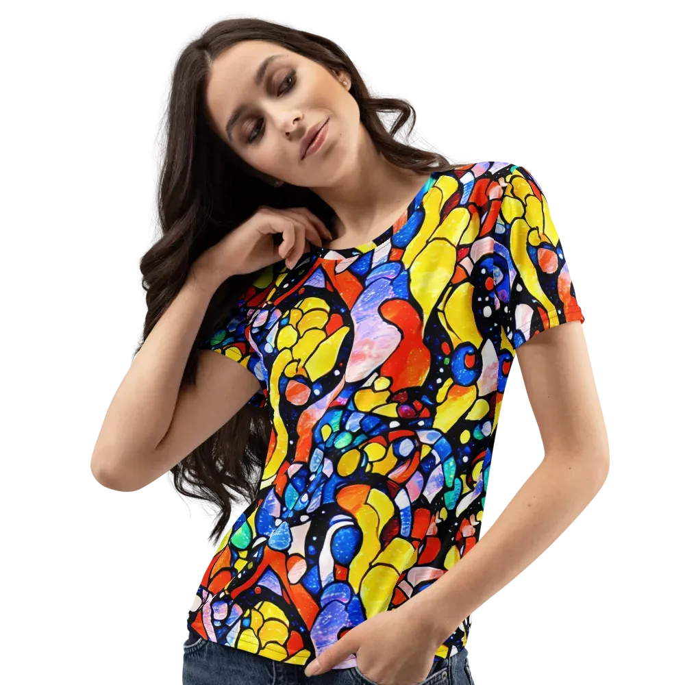 Supernova Symphony on Women's Crew Neck T-Shirt — Left Front