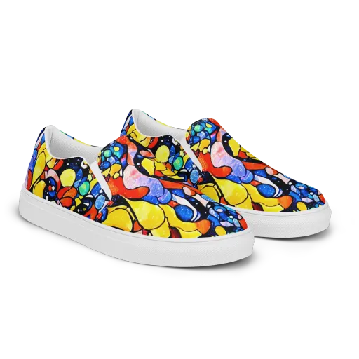 Supernova Symphony on a Men's Slip-On Canvas Shoes